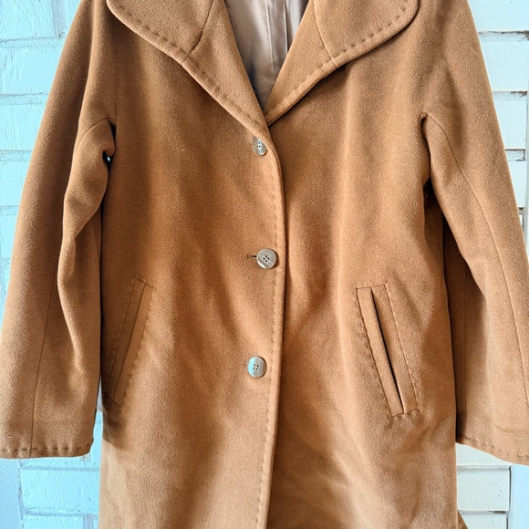 Talbots Brown Wool Angora Coat - Picture 3 of 12